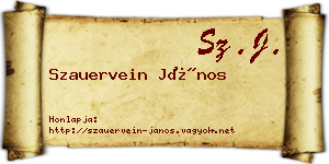 Szauervein János névjegykártya