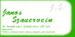 janos szauervein business card